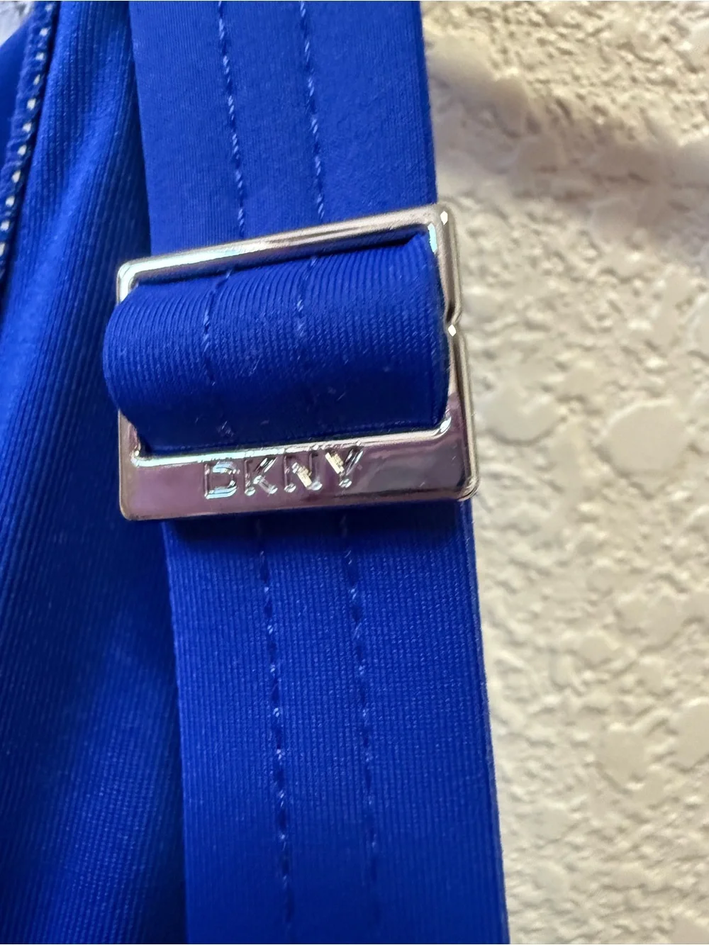 DKNY Royal Blue One Piece Swimsuit XS Ruffle Ruched Like New